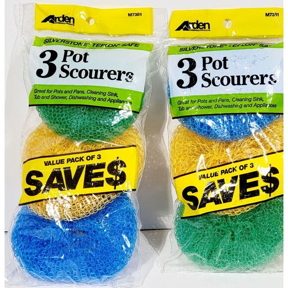 New - Kitchen Dish Pot Pan Plastic Mesh Scouring Washing Cleaning Scrubber - Picture 3 of 9